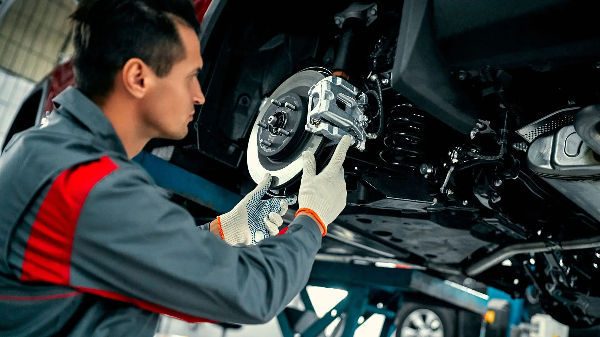 Handsome mechanic in uniform