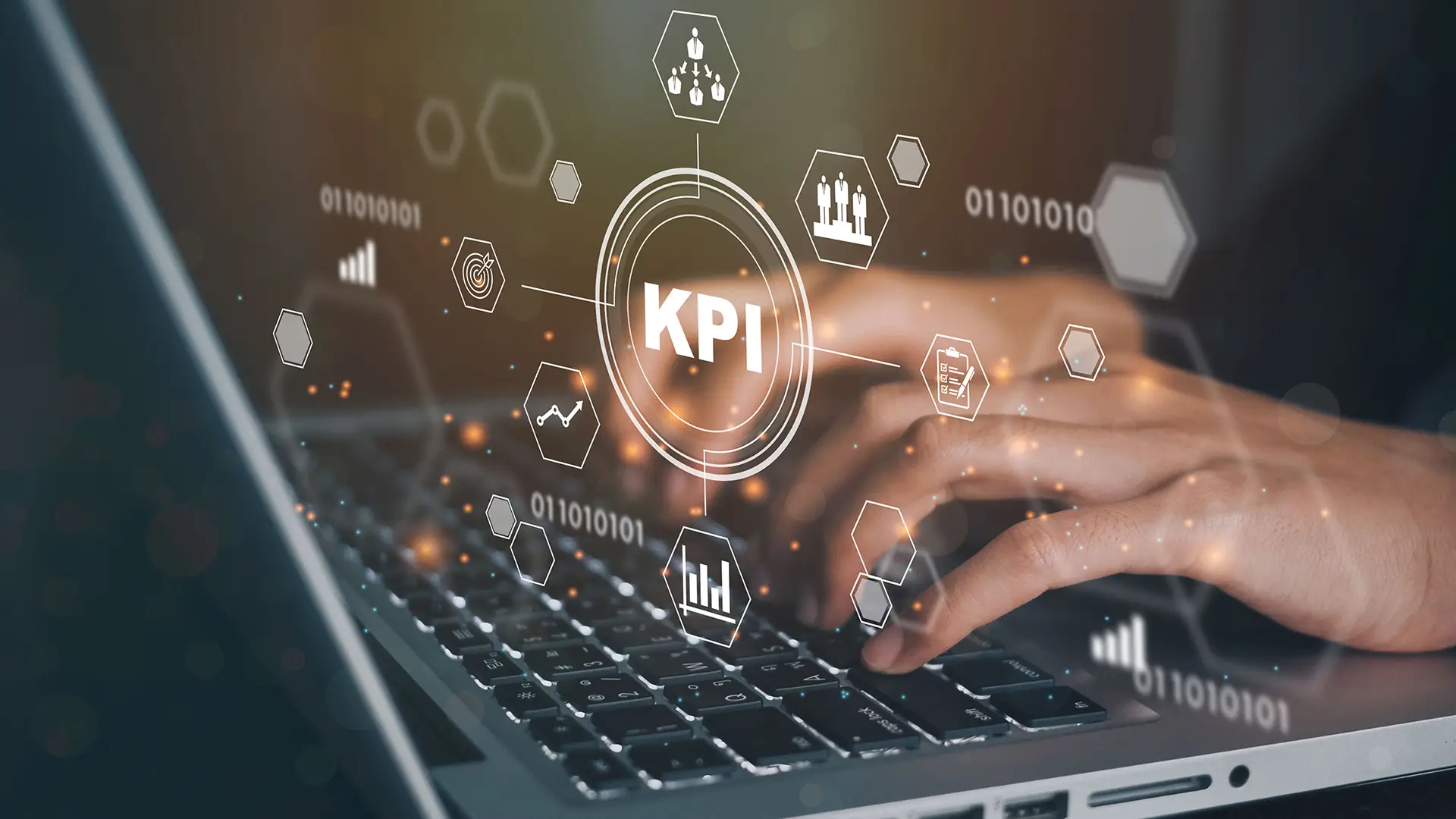 Businessmen using a computer to KPI (key performance indicators)banner web icon for business, Measurement, Optimization, Strategy, Evaluation and check list